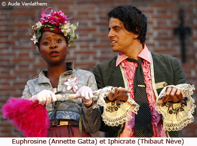 Iphicrate (Thibaut Nve) et Euphrosine (Annette Gatta) -  Lle des esclaves - Marivaux